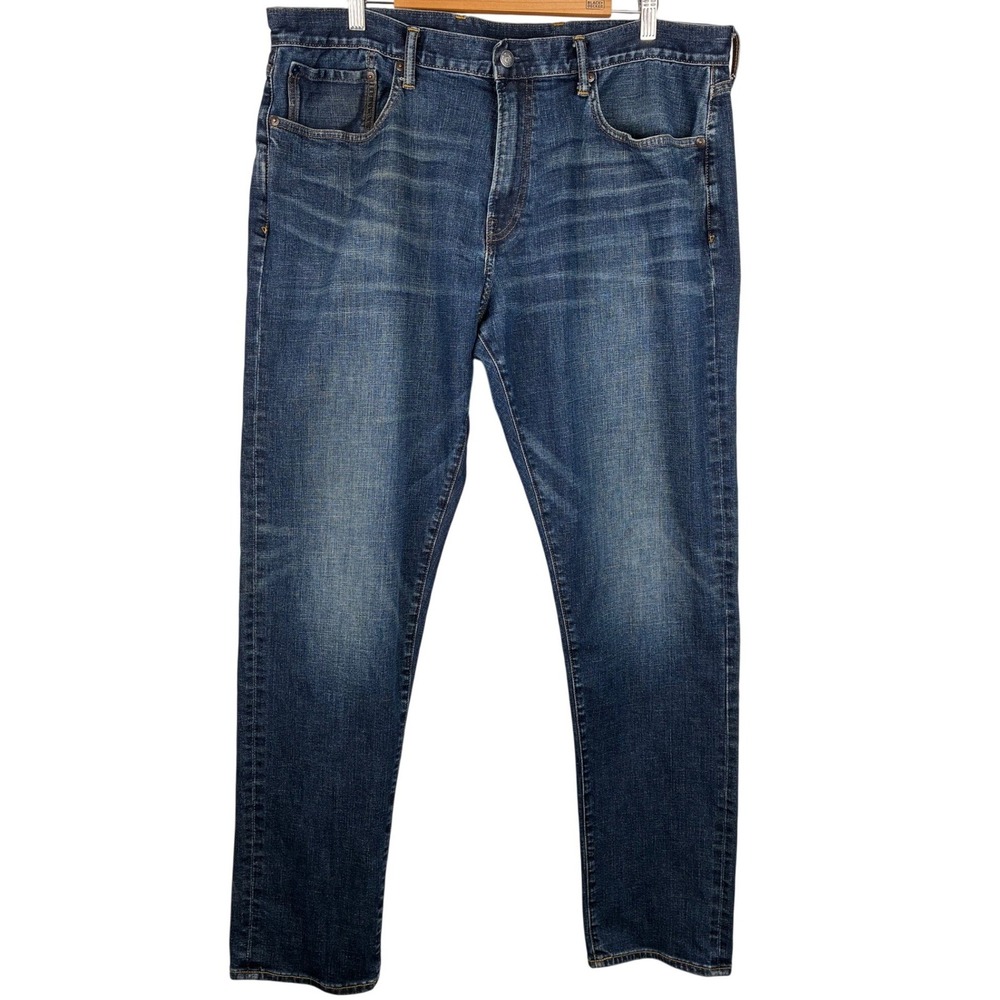 Gap Athletic Taper Jeans Mens 38x34 Dark Wash Stretch Denim 40x33.25